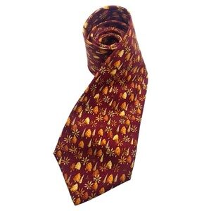 Salvatore Ferragamo Red and Orange Tie Vibrant Silk Tie